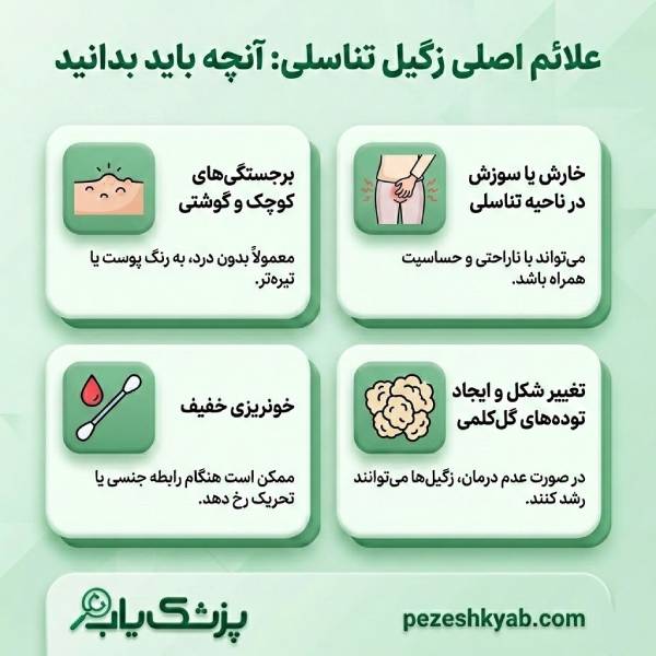 علائم زگیل تناسلی