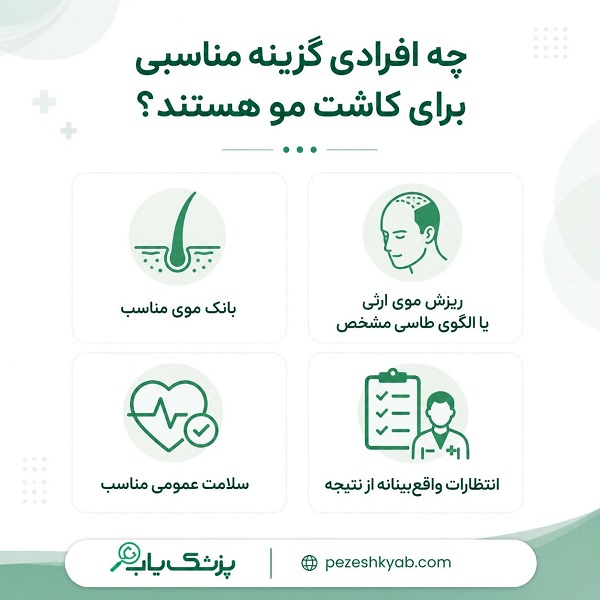 چه افرادی گزینه مناسبی برای کاشت مو هستند؟