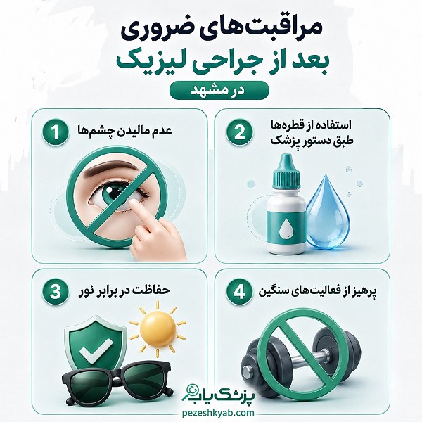 مراقبت های ضروری بعد از جراحی لیزیک در مشهد