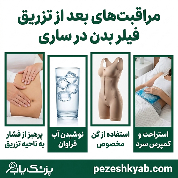 مراقبت های بعد از تزریق فیلر بادی در ساری