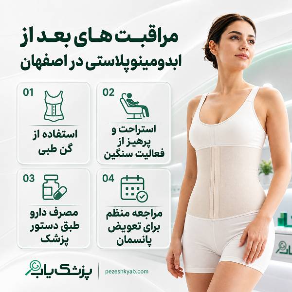 مراقبتهای بعد از ابدومینوپلاستی در اصفهان