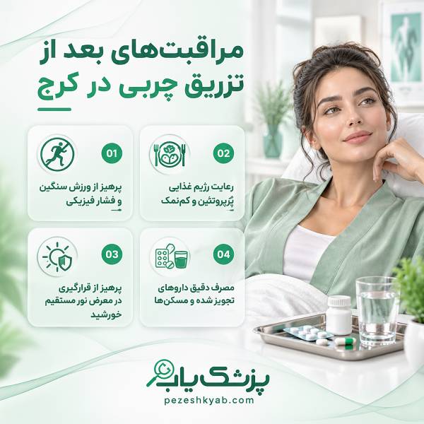 مراقبت های بعد از تزریق چربی در کرج