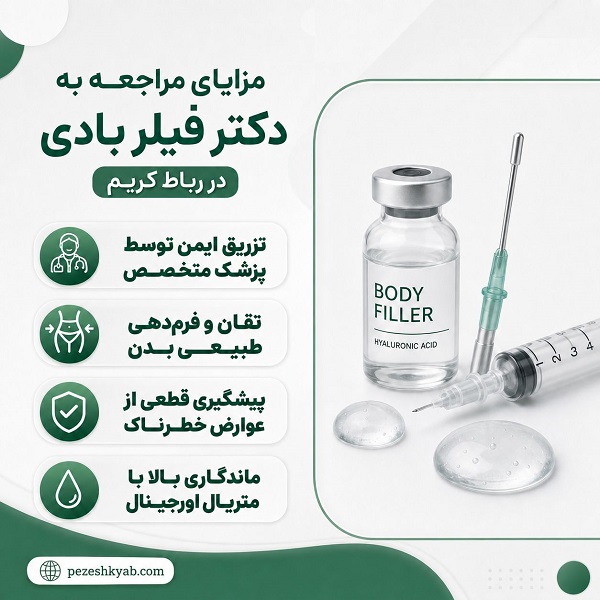 مزایای مراجعه به دکتر فیلر بادی در رباط کریم