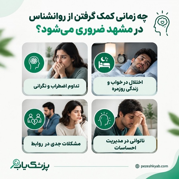 چه زمانی کمک گرفتن از روانشناس در مشهد ضروری میشود؟